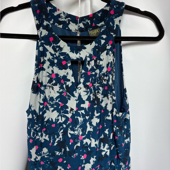 Taylor Blue Floral Prairie Maxi Dress Sleeveless Size 10 - Picture 3 of 10